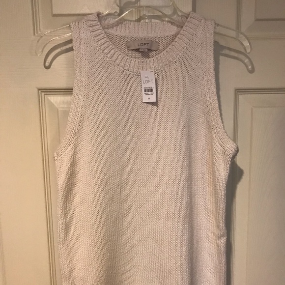 Loft Lou & Grey Sweater Tank Tan Size Medium - Picture 1 of 3